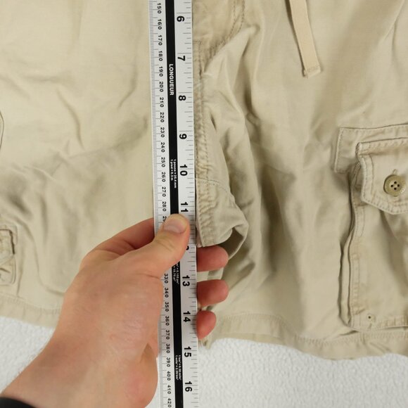 Eddie Bauer Shorts Mens 33 Beige Brown Heavyweight Outdoor Draw String Retro - Picture 7 of 9